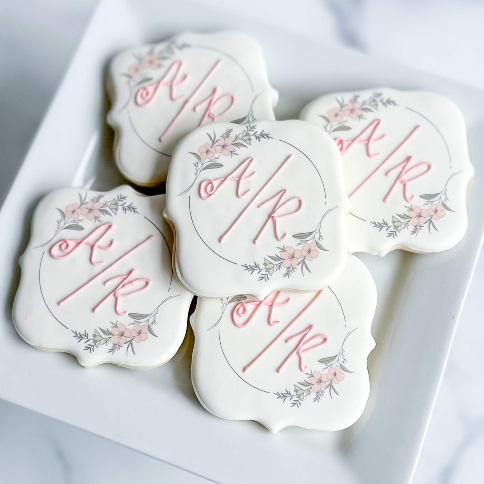 Custom Wedding Cookies  Wedding Initials – Southern Sugar Bakery