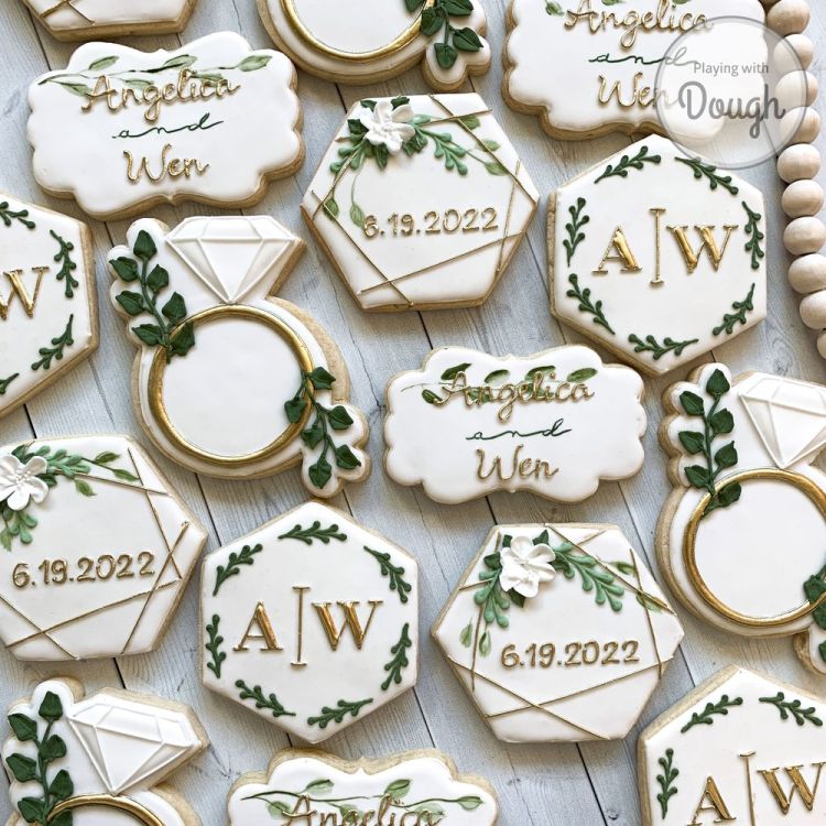 Playing with Dough - Custom Decorated Wedding Cookies