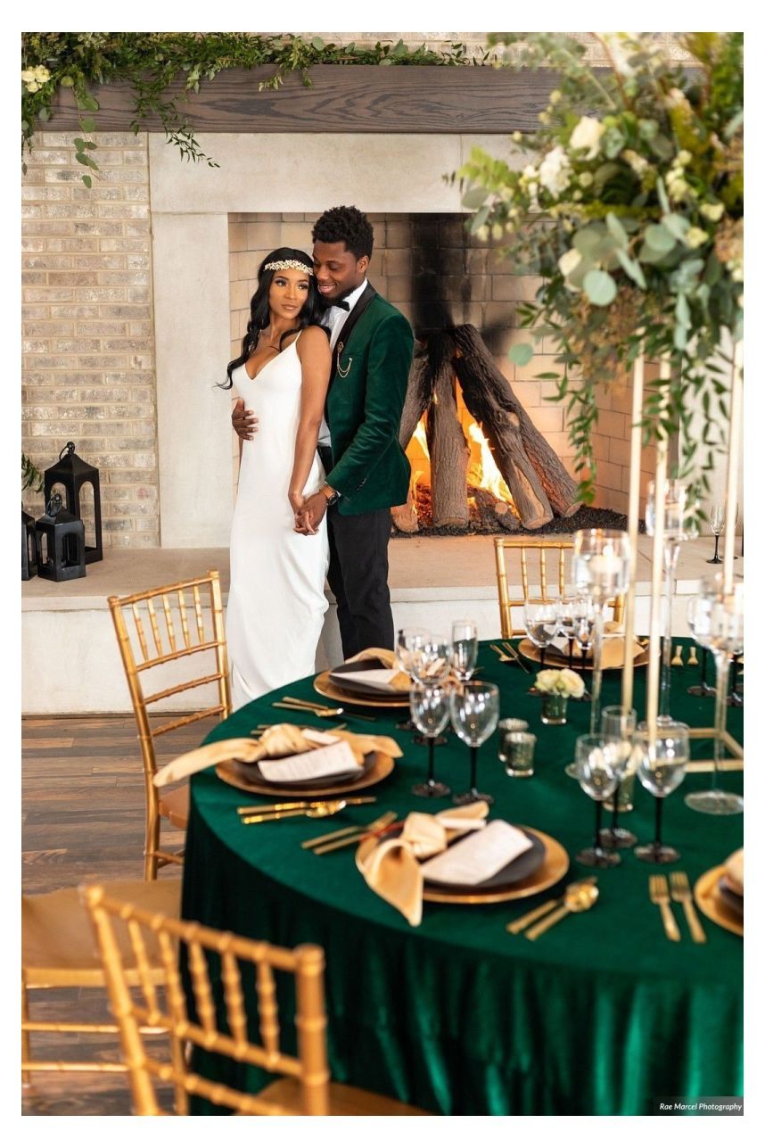 Romantic Emerald Green Mini Wedding #emerald #and #gold #wedding