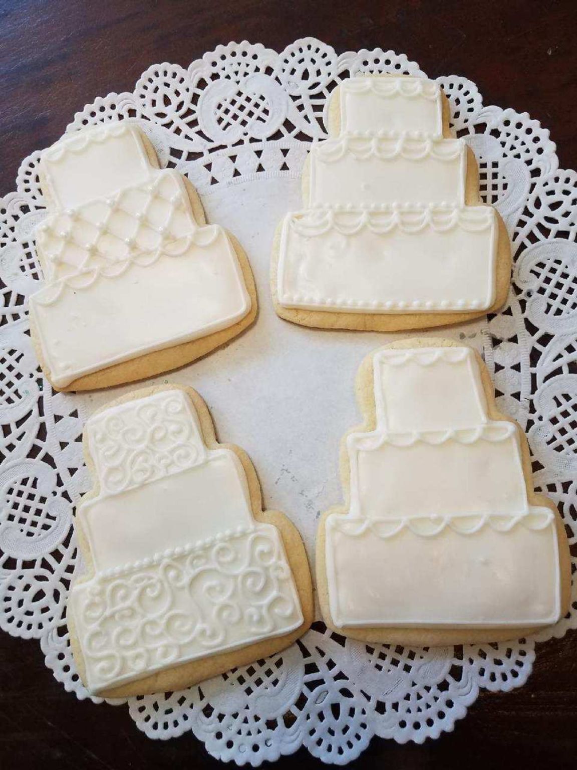 Wedding Cake Sugar Cookies - Maggie & Molly